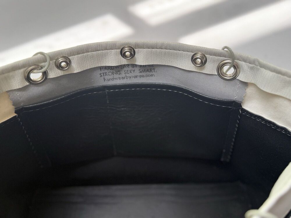 Hardwear by Renee Black White Vegan Leather Studded Tote Bag Handmade in USA - Picture 10 of 10
